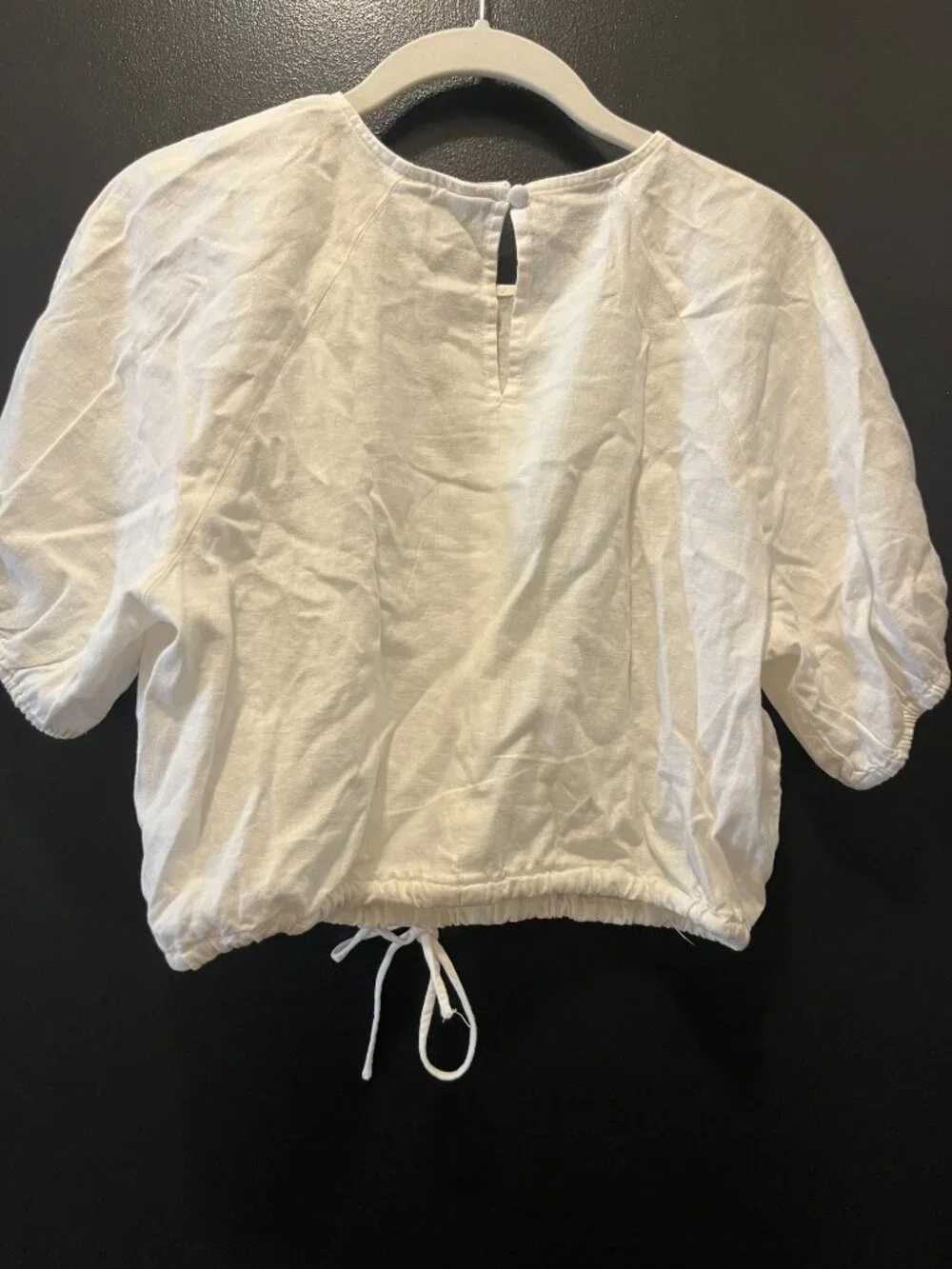 Banana Republic Linen-Blend Bubble-Tie Top